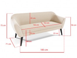 Minkšta sofa SOFIA
